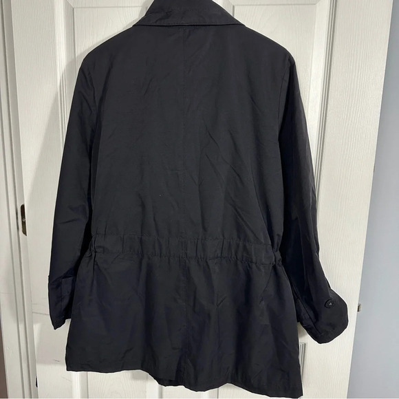 Talbots black jacket/windbreaker, size M, fully lined, snap closures, spring - Picture 11 of 14